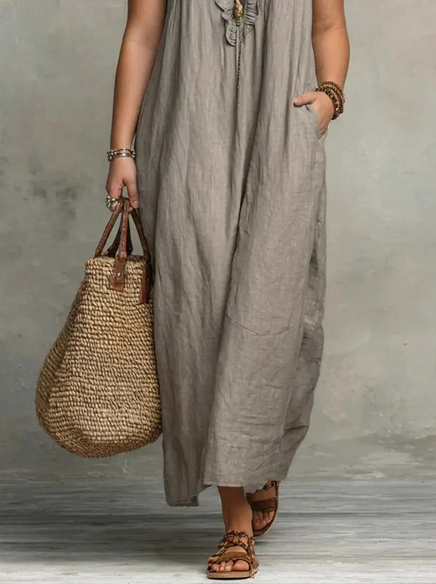 Sienna | Maxi Abito Boho con Balze