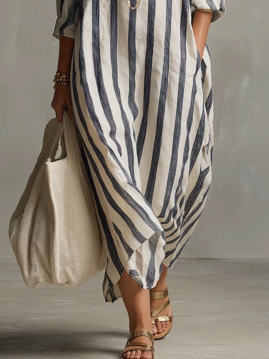 Liora | Maxi Abito Oversize a Righe