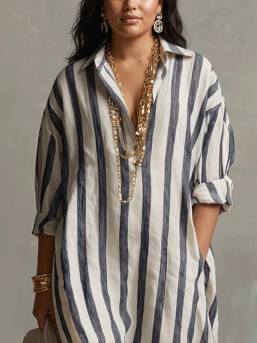 Liora | Maxi Abito Oversize a Righe