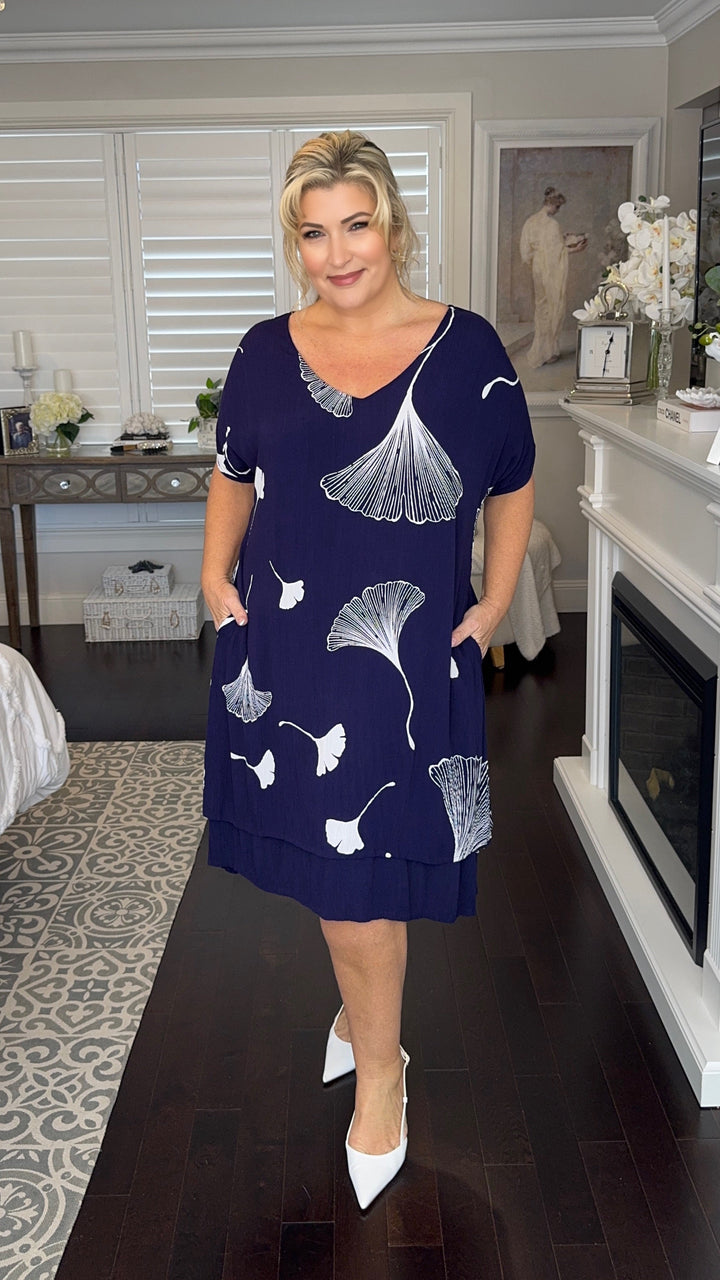 Eleanor | Garden Stampa Midi Abito