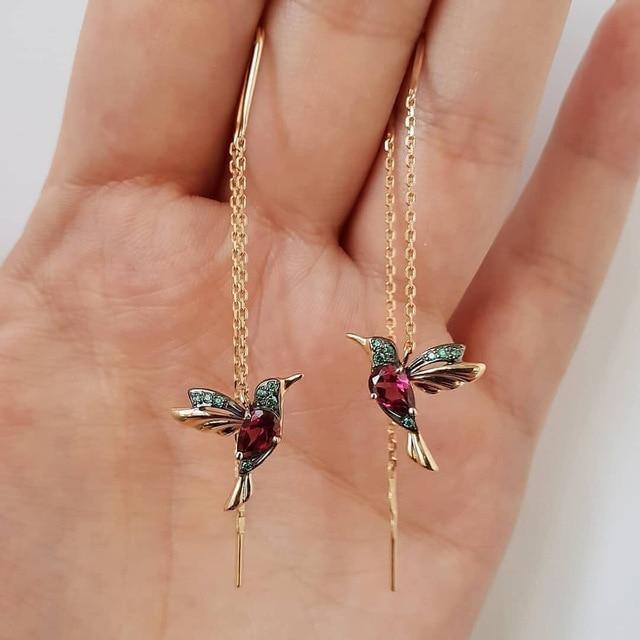 Nael | Orecchini Colibrì in Smalto e Zirconia