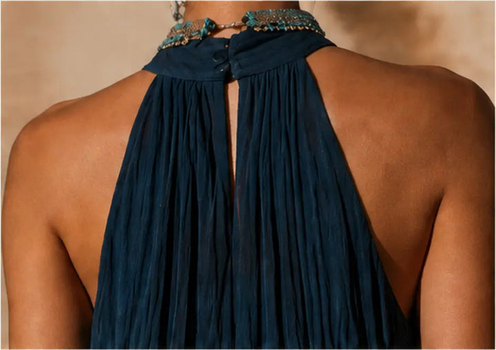 Paola | Abito Lungo Ombre Collo Halter/V