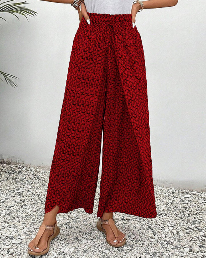 Eadie | Stampato Rilassato Gamba Larga Palazzo Pantaloni