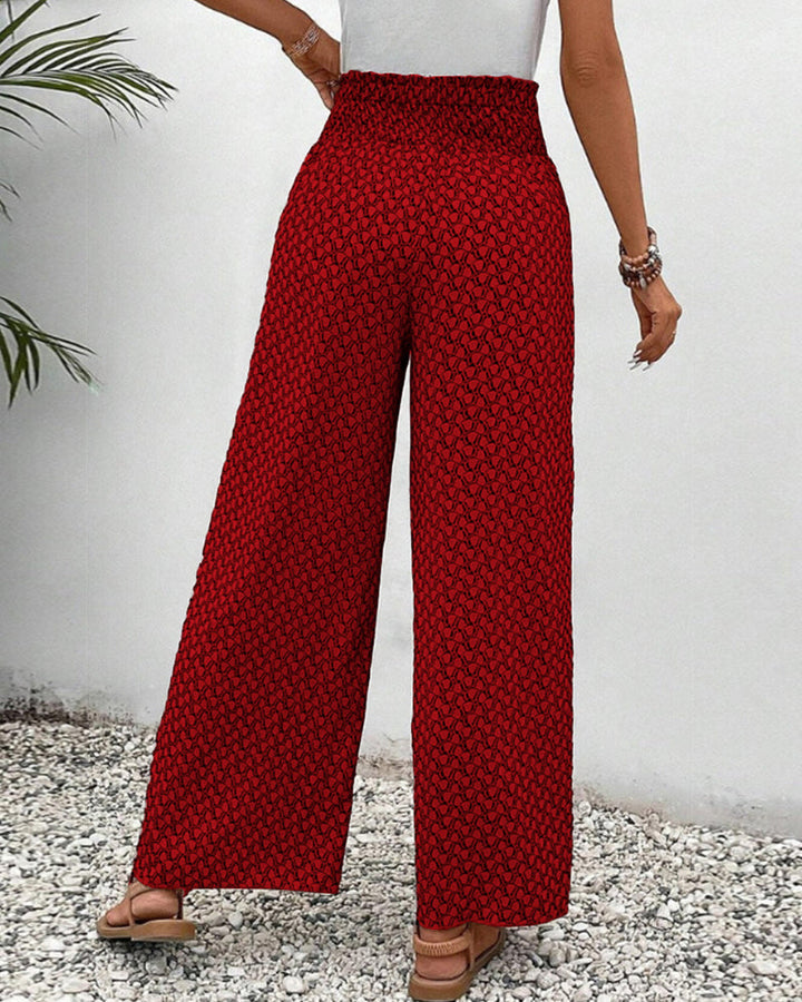 Eadie | Stampato Rilassato Gamba Larga Palazzo Pantaloni