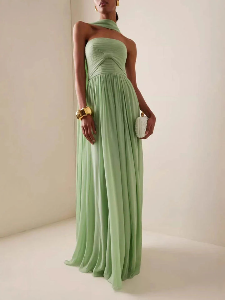Romilly | Abito Maxi Plissettato Senza Spalline