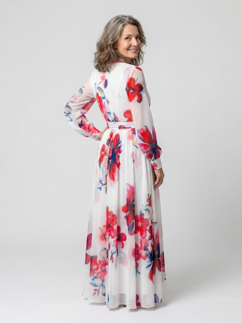 Lillian | Floreale Wrap Maxi Abito