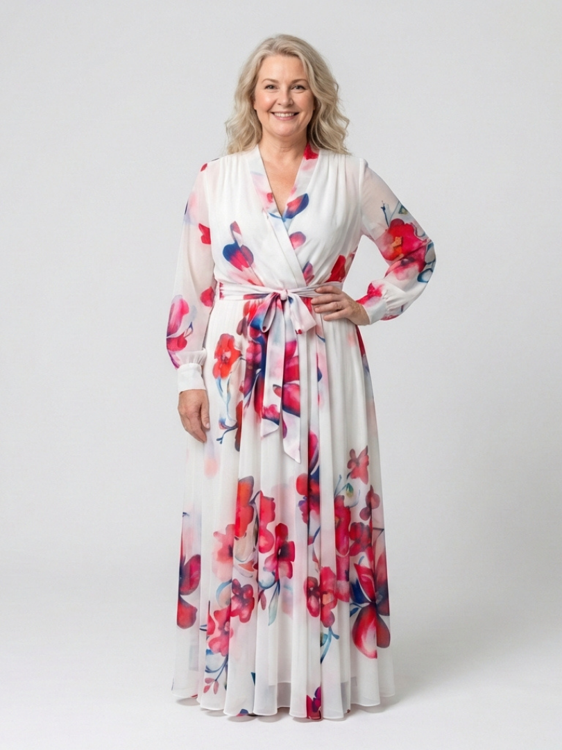 Lillian | Floreale Wrap Maxi Abito