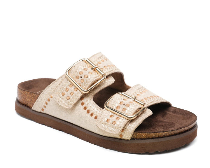 Coraline | Beige Wedge Sandalo
