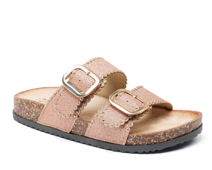 Zinaida | Rosa Champagne Wedge Sandalo
