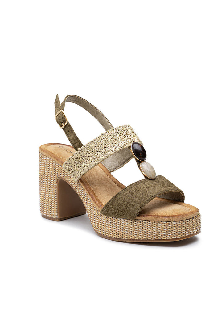 Gitana | Verde Wedge Sandalo