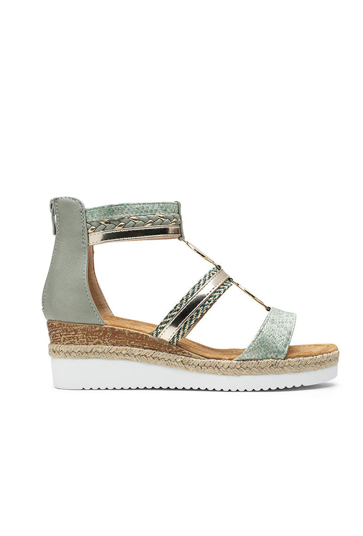 Nixie | Verde Wedge Sandalo
