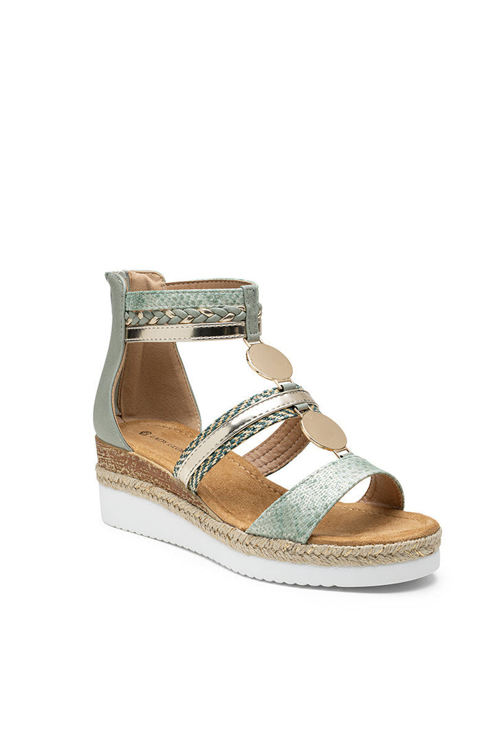 Nixie | Verde Wedge Sandalo
