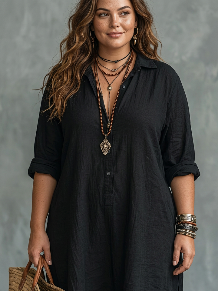 Soline | Maxi Aderente Abito with Buttons
