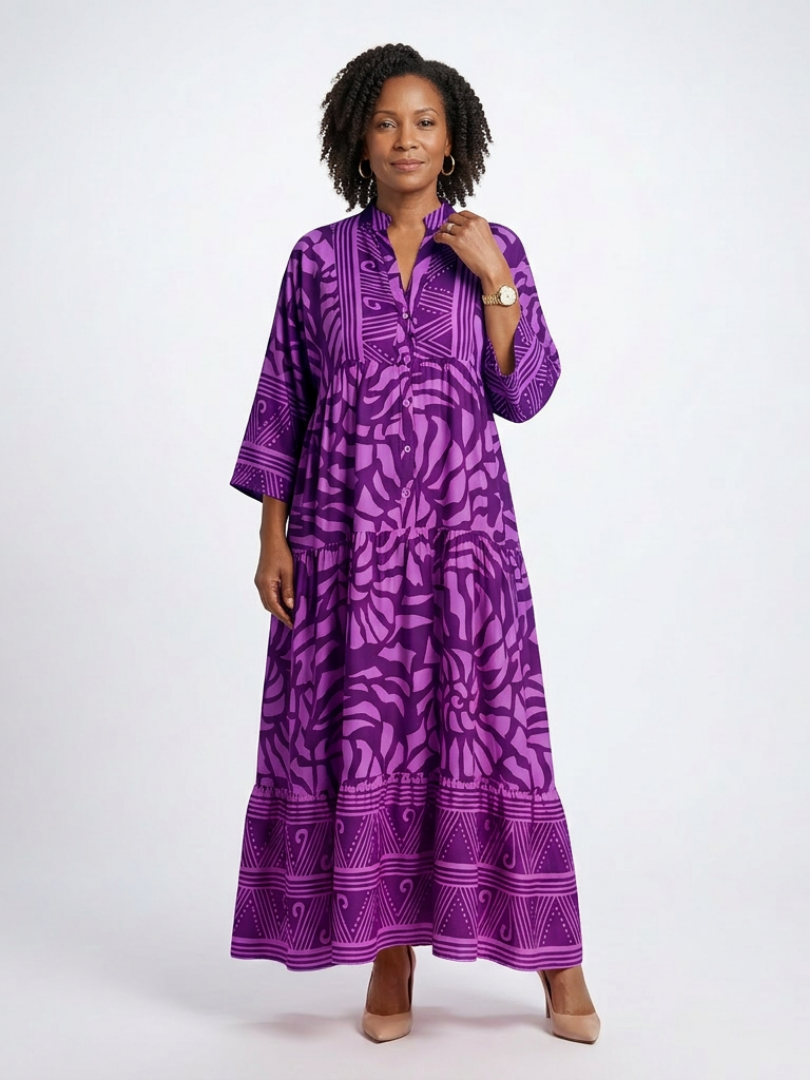 Marielle | Button Front Maxi Abito