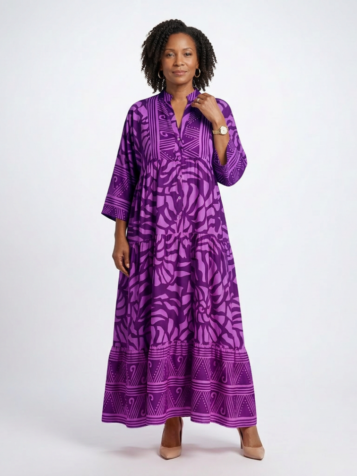 Marielle | Button Front Maxi Abito