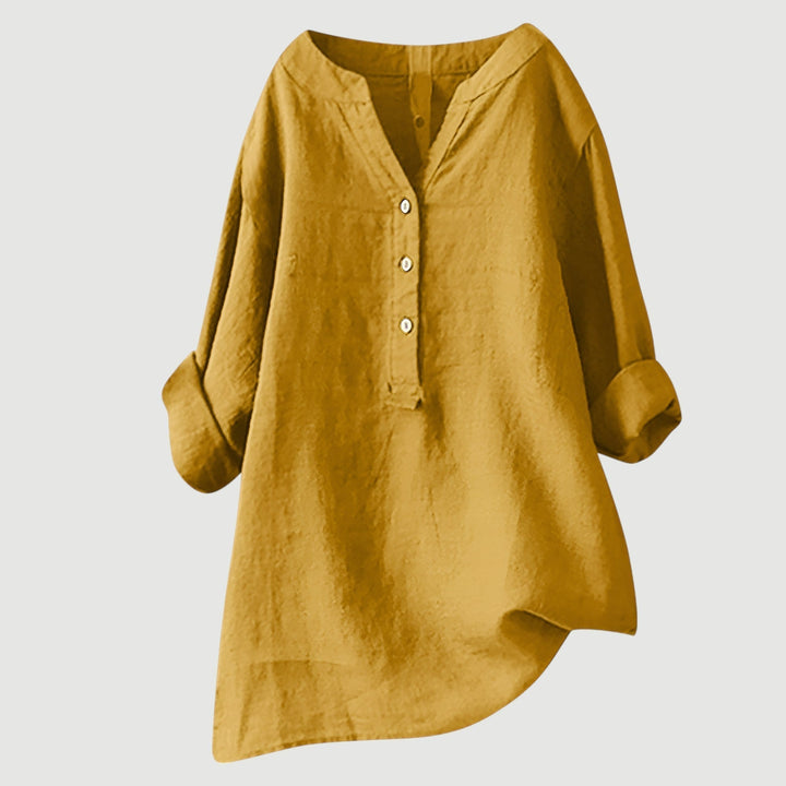 Jonquil | Rilassato Lino Henley Camicetta
