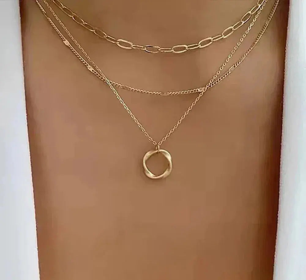 Collana classico in or a strati con ciondolo