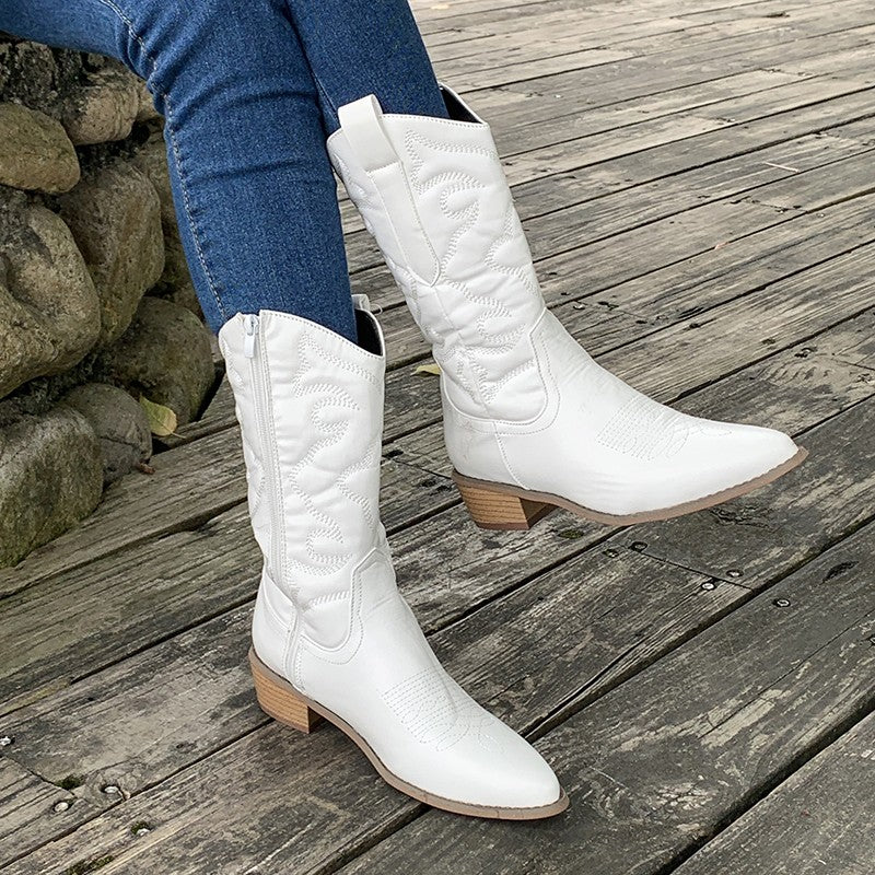 Gracie | Elegante Metallic Cowboy Stivali